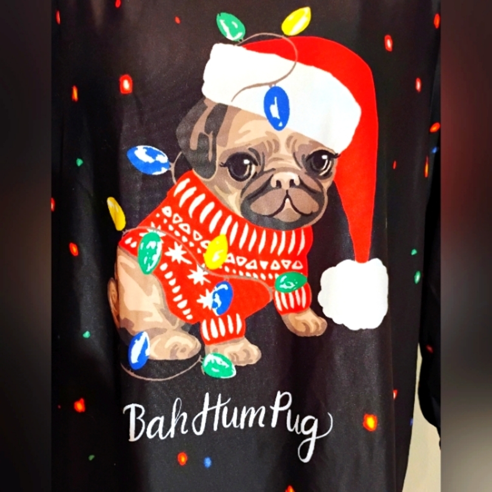 Bah hum Pug, NEW nightqown/ pj's, XXL